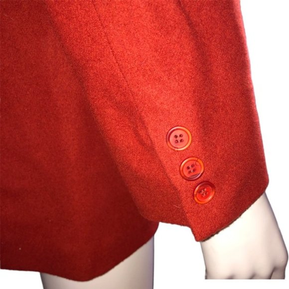 LL Bean Women’s Rust Wool-Blend Blazer Jacket Size 12 – Autumn Winter Classic - Picture 4 of 7